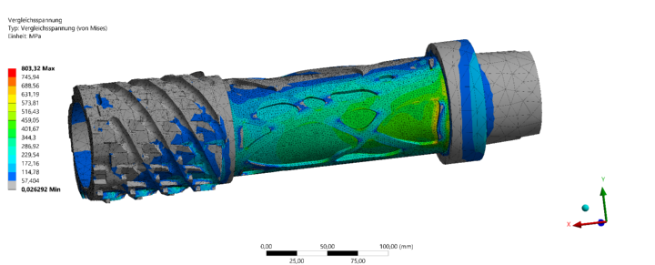 FE simulation of a topology-optimized lightweight milling cutter with integrated passive damping structures